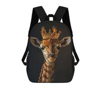 sinyumoney Little Giraffe King Mochila Infantil, Mochila Escolar Impresa En 3D, Mochila Para Niños Y Niñas, Mochila Escolar Ajustable Para La Escuela Primaria 17inch
