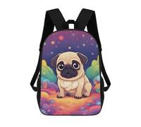 sinyumoney Little Pug Mochilas Impresas En 3D Para Niños, Mochila Escolar, Mochila Informal Para Exteriores, Mochila Informal De Moda Para Niños, Lindas Bolsas De Viaje 17inch