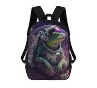 sinyumoney Lizard Astronaut in Space Mochila Infantil De Moda Divertida Mochila Escolar Para Niños Y Adolescentes Con Impresión 3D Para Niños 17inch