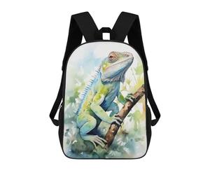 sinyumoney Lizard Watercolor Mochila Escolar Infantil Impresa En 3D Para Niños, Mochilas De Viaje, Bolsas Para Libros, Mochila Escolar Infantil 17inch