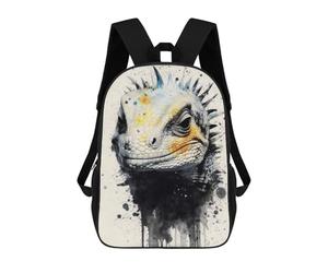 sinyumoney Lizard Wild Majesty Mochila Escolar Infantil Estampada Para Adultos Y Niños, Mochila De Viaje Para El Día A Día 17inch