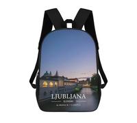 sinyumoney LJUBLJANA Mochila Escolar De 17 Pulgadas Impresa En 3D Mochilas Infantiles Mochila Genial Impresa En 3D Para Niños De Primaria Y Secundaria