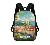 sinyumoney Ljubljana, Slovenia Cityscape Mochilas Mochilas Infantiles Mochila Escolar Mochila Escolar Infantil Impresa En 3D Mochilas De Viaje De Moda Para Niños De Primaria Y Secundaria 17inch