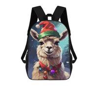 sinyumoney Llama Christmas Mochilas Para Niños Mochila Escolar Mochila Escolar Impresa En 3D Para Niños Estudiantes De Primaria Y Secundaria 17inch