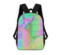 sinyumoney Llama in Neon Glow Mochila Para Computadora Para La Escuela/trabajo/viajes Para Adolescentes, Niñas, Niños, Mujeres Y Hombres 17inch