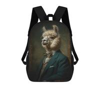sinyumoney Llama in Suit with Bow Tie Mochilas Escolares Para Ordenador, Ideales Para El Colegio/trabajo/viajes, Acampadas, Aventuras Al Aire Libre Y Viajes Diarios 17inch