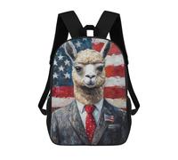 sinyumoney Llama President Art Print Mochila Escolar Para Secundaria, Mochila Informal Para Niñas Y Adolescentes 17inch