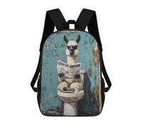 sinyumoney Llama Reading Newspaper on Toilet-1 Mochila Escolar Ligera Para Aeropuerto Y Universidad Para Niñas Y Adolescentes 17inch