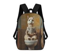 sinyumoney Llama Reading Newspaper on Toilet Mochila Escolar, Mochila Para Portátil, Mochila Para Niños/niñas/adolescentes 17inch