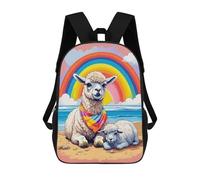sinyumoney Llama Their Young Beach Mochila Escolar Mochila Para Niños Impresa En 3D Mochilas Infantiles Para Niños Y Niñas Mochilas Escolares Mochilas De Viaje Para Niños 17inch