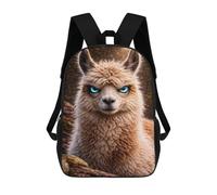 sinyumoney Llama with Glowing Blue Eyes Mochila Escolar, Mochila De Negocios, Mochila Impermeable Para Libros Para Hombres, Mujeres Y Adolescentes 17inch