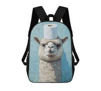sinyumoney Llama with Toilet Paper Hat-1 Mochila Escolar Resistente Al Agua, Mochila Escolar De Negocios Para Hombres/mujeres 17inch