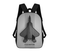 sinyumoney Lockheed Martin F22 Rapto Mochila Escolar Para Niños Mochila Escolar Impresa En 3D Mochila Escolar De Moda Para Niños De Primaria Y Secundaria 17inch