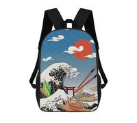 sinyumoney Lofi Japan Great Wave Mochila Escolar Infantil Impresa En 3D Para Niños, Mochilas De Viaje De Alta Capacidad, Bolsas Para Libros, Mochila Escolar Infantil 17inch
