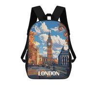 sinyumoney London Big Ben Illustration Mochila Escolar Impresa En 3D Mochilas Informales Para Niños Mochila Escolar Impresa En 3D Para Niños De Primaria Y Secundaria 17inch