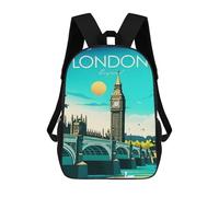 sinyumoney London Big Ben Travel Mochila Escolar Infantil Impresa En 3D Para Niños, Mochilas De Viaje De Alta Capacidad, Bolsas Para Libros, Mochila Escolar Infantil 17inch