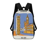 sinyumoney London Big Ben Travel Mochila, Mochila Escolar Impresa En 3D, Bolsa Para El Almuerzo Escolar, Mochila De Viaje, Mochila Para Amigos, Mochila Escolar Para Niñas Y Niños 17inch