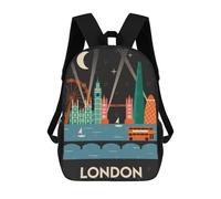 sinyumoney London City Mochila Escolar Para Niñas Y Niños, Mochilas De Gran Capacidad, Mochilas Ligeras Para Niños Y Estudiantes 17inch