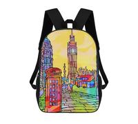 sinyumoney London City Street Mochila Infantil Para Niñas, Mochila Escolar 3D, Mochila Para Niños Pequeños, Mochila Informal De Día, Mochila Escolar De Moda 17inch