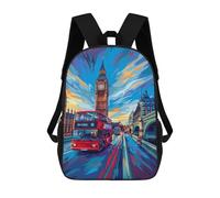 sinyumoney London Cityscape with Big Ben Mochila Escolar Para La Escuela Secundaria, Preparatoria, Universidad Y Viajes Para Niños/niñas/adolescentes 17inch