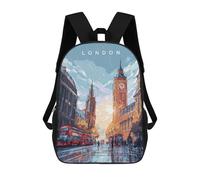sinyumoney London Cityscape with Big Ben Mochilas Para Niños Mochila Escolar De Moda Mochila Escolar Impresa En 3D Para Niños Estudiantes De Primaria Y Secundaria 17inch