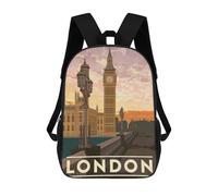 sinyumoney London England Mochila Escolar Mochila Para Niños Impresa En 3D Mochilas Infantiles Para Niños Y Niñas Mochilas Escolares Mochilas De Viaje Para Niños 17inch
