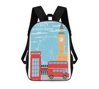 sinyumoney London England Mochila Infantil, Mochila Escolar Impresa En 3D, Mochila Para Niños Y Niñas, Mochila Escolar Ajustable Para La Escuela Primaria 17inch