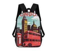 sinyumoney London England Mochilas Para Niños Mochila Escolar Mochila Escolar Impresa En 3D Para Niños Estudiantes De Primaria Y Secundaria 17inch