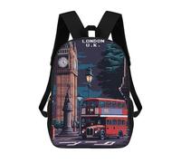 sinyumoney London England Pixel Art Mochila Escolar Infantil De Moda Informal Mochilas Infantiles Impresas En 3D Mochila Grande Para Niño 17inch