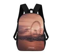 sinyumoney London Eye Sunset Mochila Escolar Mochila Para Niños Impresa En 3D Mochilas Infantiles Para Niños Y Niñas Mochilas Escolares Mochilas De Viaje Para Niños 17inch