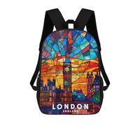 sinyumoney London Mochila Escolar Infantil De Moda Informal Mochilas Infantiles Impresas En 3D Mochila Grande Para Niño 17inch