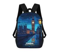 sinyumoney London Night View Mochila Escolar De 17 Pulgadas Para Adolescentes, Con Estampado 3D, Ajustable Y Con Bolsillos, Ideal Para Niños, Niñas Y Estudiantes.
