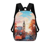 sinyumoney LONDON Oil Painting Mochilas Mochilas Infantiles Mochila Escolar Mochila Escolar Infantil Impresa En 3D Mochilas De Viaje De Moda Para Niños De Primaria Y Secundaria 17inch