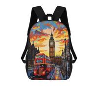 sinyumoney London Sunset with Big Ben Mochila Escolar De 17 Pulgadas Impresa En 3D Mochilas Infantiles Mochila Genial Impresa En 3D Para Niños De Primaria Y Secundaria