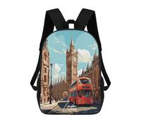 sinyumoney London United Kingdom Mochila Escolar Para Niños Mochila Escolar Impresa En 3D Mochila Escolar De Moda Para Niños De Primaria Y Secundaria 17inch