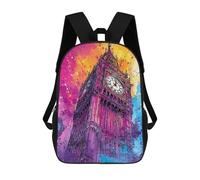 sinyumoney London's Big Ben Clock Tower Art Print Mochilas Escolares, De Viaje Y Universitarias Para La Escuela/trabajo/viajes 17inch