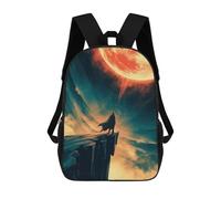 sinyumoney Lone Figure Under A Fiery Sky Mochila De Negocios Resistente Para Portátil Para Hombres, Mujeres Y Adolescentes 17inch