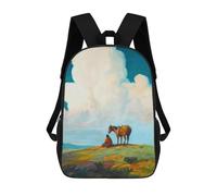 sinyumoney Lone Indian With Horse Mochila Escolar Secundaria Informal Para Viajes, Bolsos Escolares Para Adolescentes, Chicas, Chicos, Mujeres Y Hombres 17inch