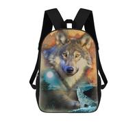 sinyumoney Lone Wolf Collage Mochila Escolar Resistente Al Agua, Mochila De Viaje, Bolsa Para Computadora Para Niñas, Niños Y Adolescentes 17inch