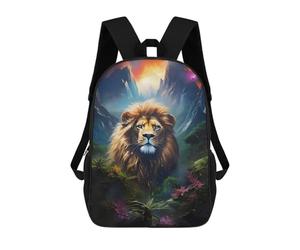 sinyumoney Lonely Lion Mochila Escolar, Mochila De Negocios Para Portátil, Mochila Unisex Informal Para Niños/niñas/adolescentes 17inch