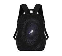 sinyumoney Lonely Whale in The Cosmos Mochila Infantil De Moda Divertida Mochila Escolar Para Niños Y Adolescentes Con Impresión 3D Para Niños 17inch