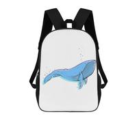 sinyumoney Lonely Whale Mochila Escolar Infantil Impresa En 3D Para Niños, Mochila De Viaje De Alta Capacidad, Bolsas Para Libros, Mochila Escolar Infantil 17inch