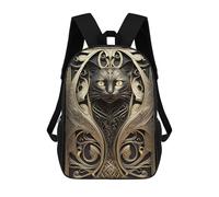 sinyumoney Lord Cat Golden Art Deco Mochila Escolar Para El Trabajo, Negocios, Universidad Y Escuela Para Hombres, Mujeres Y Adolescentes 17inch
