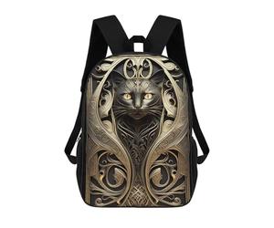 sinyumoney Lord Cat Golden Art Deco Mochila Escolar Para El Trabajo, Negocios, Universidad Y Escuela Para Hombres, Mujeres Y Adolescentes 17inch
