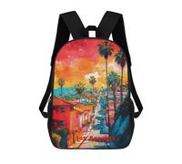 sinyumoney Los Angeles Art Mochilas Impresas En 3D 17inch Mochila Escolar Infantil Para Exteriores, Mochila Informal De Día, Bolsas De Viaje Informales Para Estudiantes De Secundaria