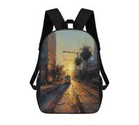 sinyumoney Los Angeles Charm USA Mochila Escolar Mochila De Día Mochila De Negocios Mochila Impermeable Para Libros Para Hombres/mujeres 17inch