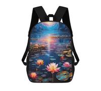sinyumoney Lotus Flower at Sunset Mochilas Escolares Para Niños Y Niñas, Mochilas Deportivas Informales Para Primaria, Mochilas De Gran Capacidad Para Libros 17inch