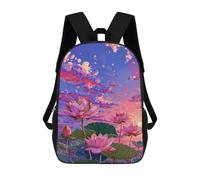 sinyumoney Lotus Flowers Sunset Sky 17inch Mochilas Escolares Impresas En 3D, Mochilas Escolares De Moda Para Niños De Primaria Y Secundaria