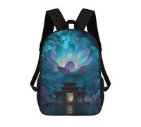 sinyumoney Lotus Gate Fantasy Landscape Mochila De Peluche Con Dibujos Animados, Mochila 3D Para Niños, Bolsa Escolar, Idea De Regalo De Cumpleaños Para Niños Y Niñas 17inch