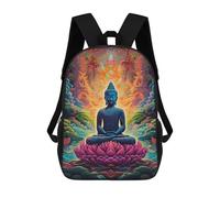 sinyumoney Lotus Serenity A Spiritual Journey Mochila De Peluche Con Dibujos Animados, Mochila 3D Para Niños, Bolsa Escolar, Idea De Regalo De Cumpleaños Para Niños Y Niñas 17inch